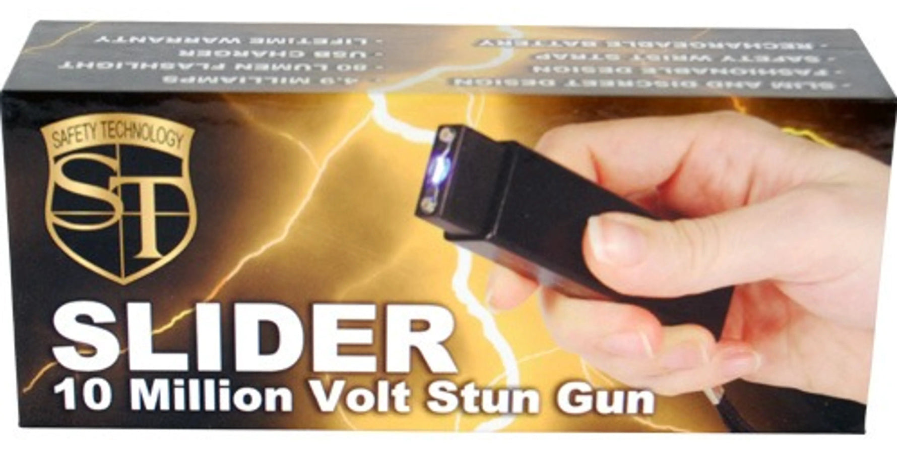 SLIDER -the Premium-Quality Security & Protection Sabre |Slider 40 Million Volt Stun Gun Flashlight 4.9 Milliamps-AMAZON FACTORY