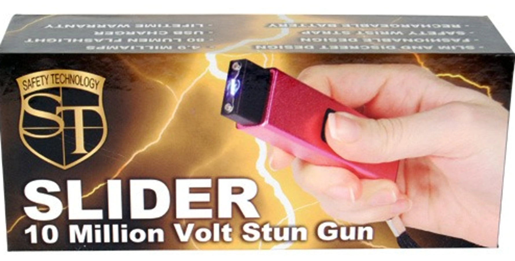 SLIDER -the Premium-Quality Security & Protection Sabre |Slider 40 Million Volt Stun Gun Flashlight 4.9 Milliamps-AMAZON FACTORY