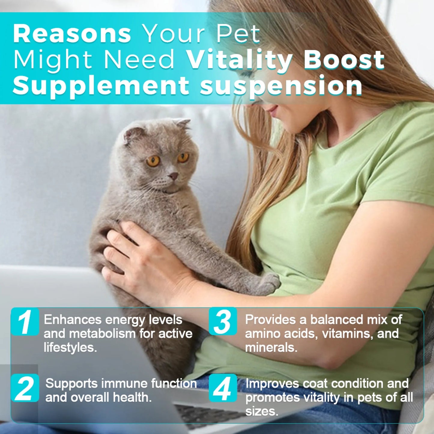 Amazon Factory - Vitality Boost Liquid Supplement for Pets | Energy & Health Support - AMAZON FACTORY