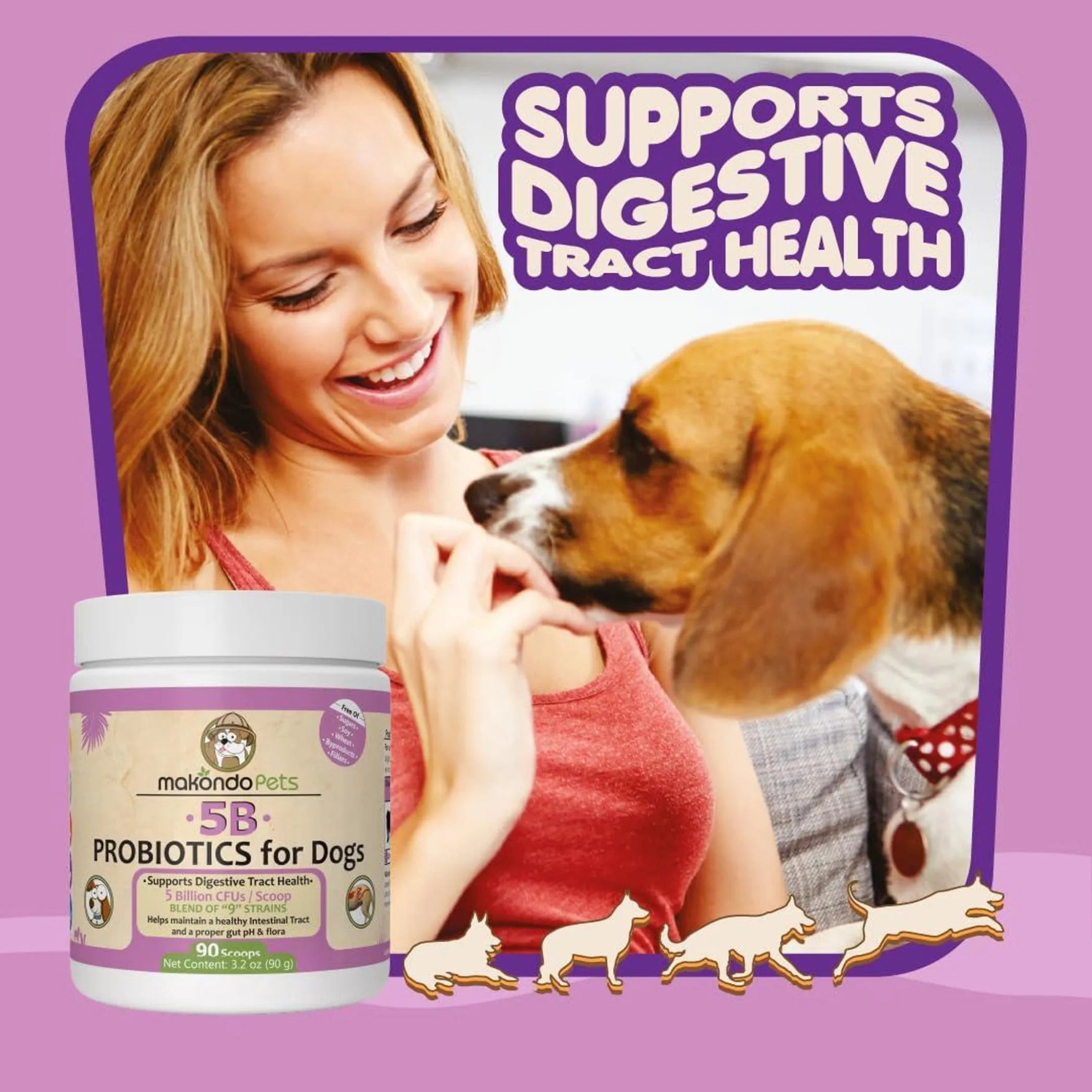 Pet Probiotics for Happy Dogs & Puppies-AMAZON FACTORY