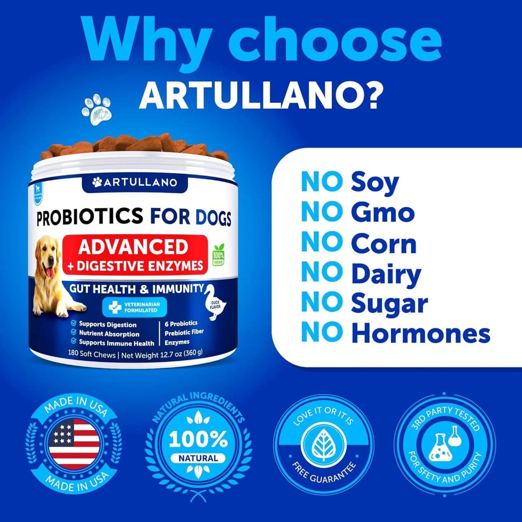Dog Probiotics – Gut Health & Skin Support-AMAZON FACTORY