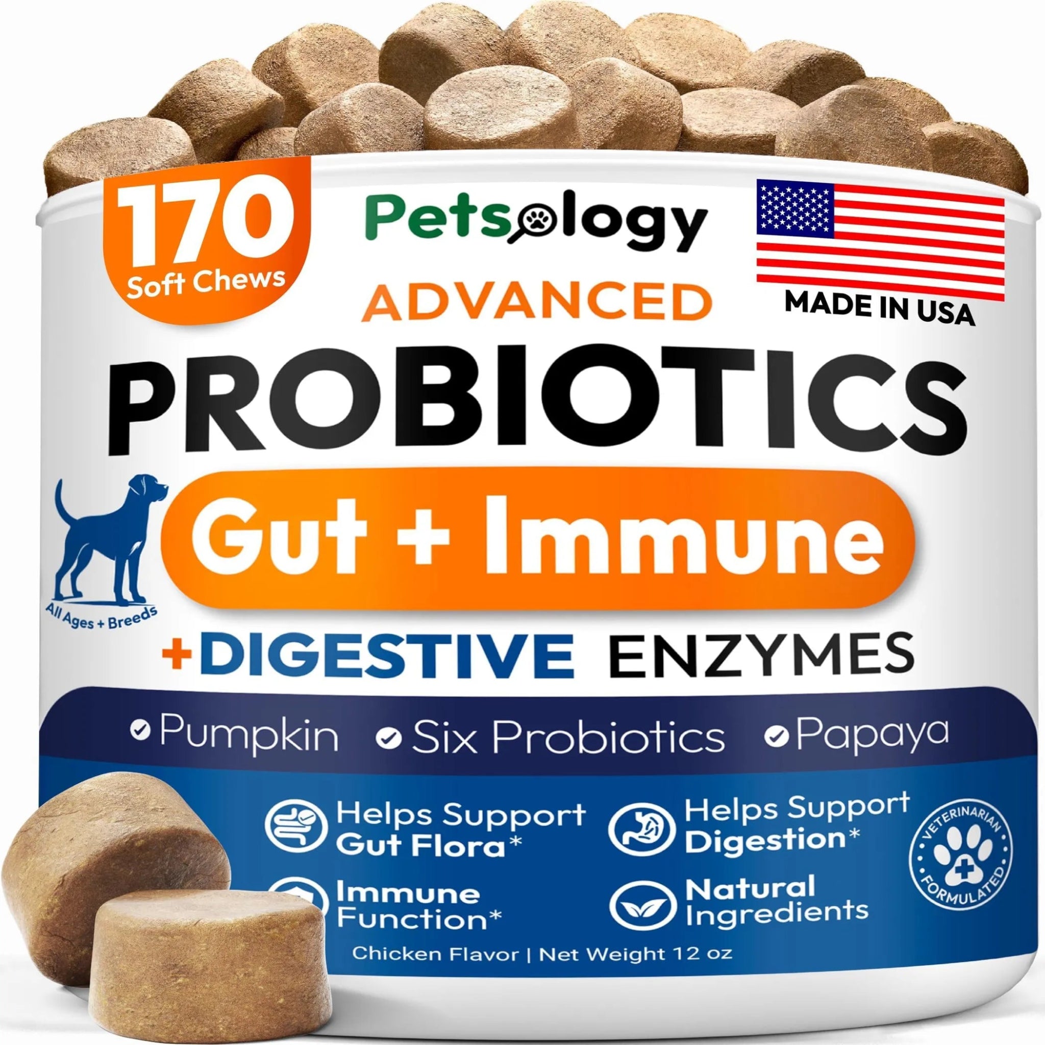 Dog Probiotics – Gut & Skin Support-AMAZON FACTORY