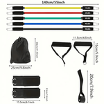 5-Piece Resistance Bands Set – Handles, Door Anchor & Bag-AMAZON FACTORY