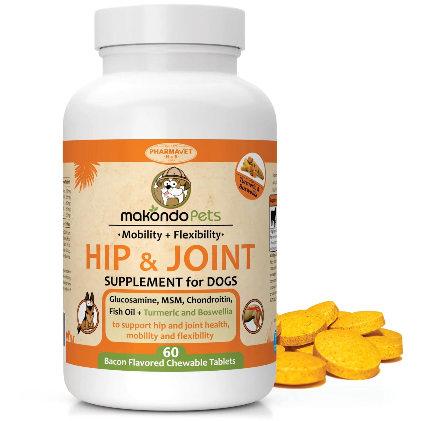 Amazon Factory'sDog Hip and Joint Supplement with Glucosamine Turmeric for Dogs - AMAZON FACTORY