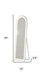 Arch Lighted Freestanding and Wall Mount Frameless Full Length Mirror - AMAZON FACTORY