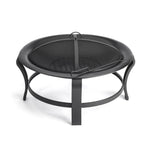 Black Steel Round Wood Burning Fire Pit - AMAZON FACTORY