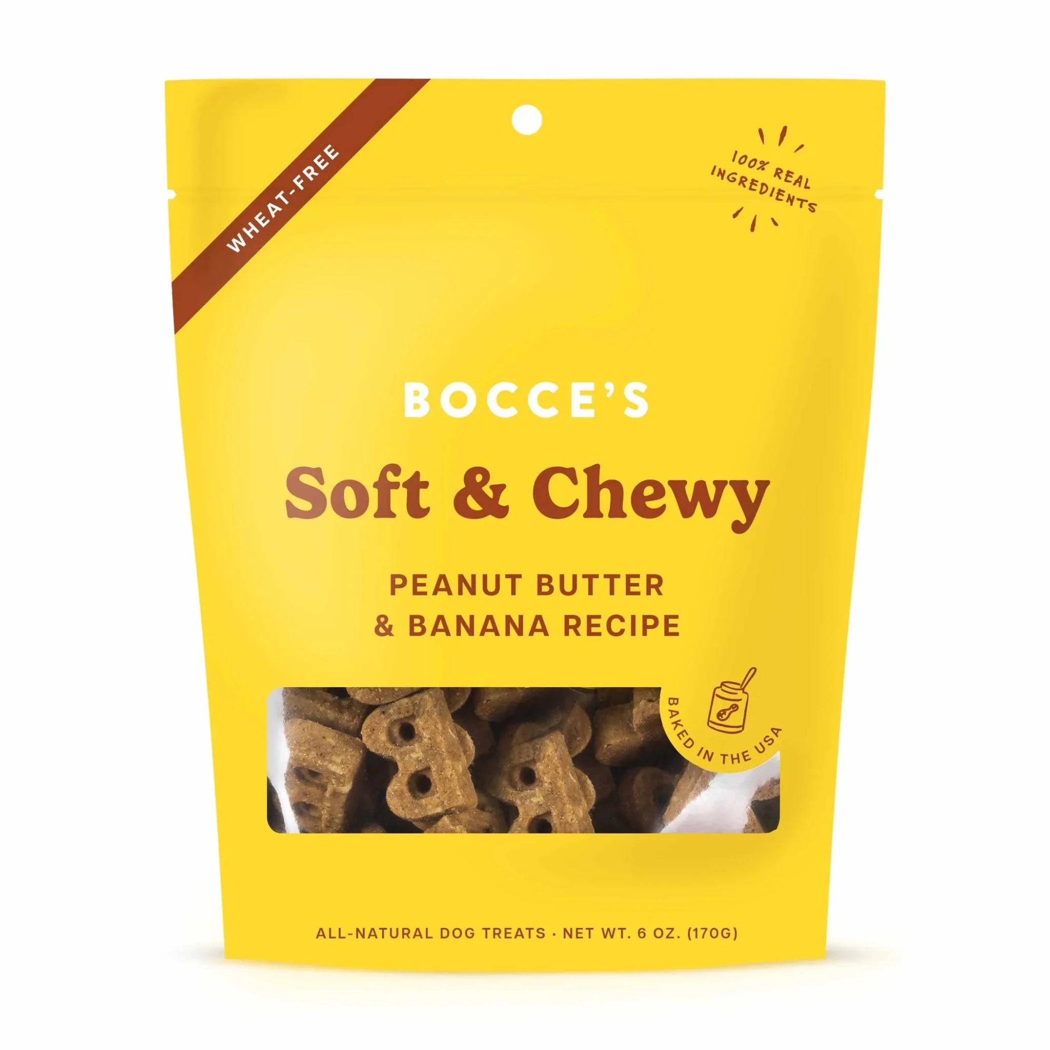 Bocce's Bakery Peanut Butter & Banana Soft & Chewy Dog Treats 6oz-AMAZON FACTORY