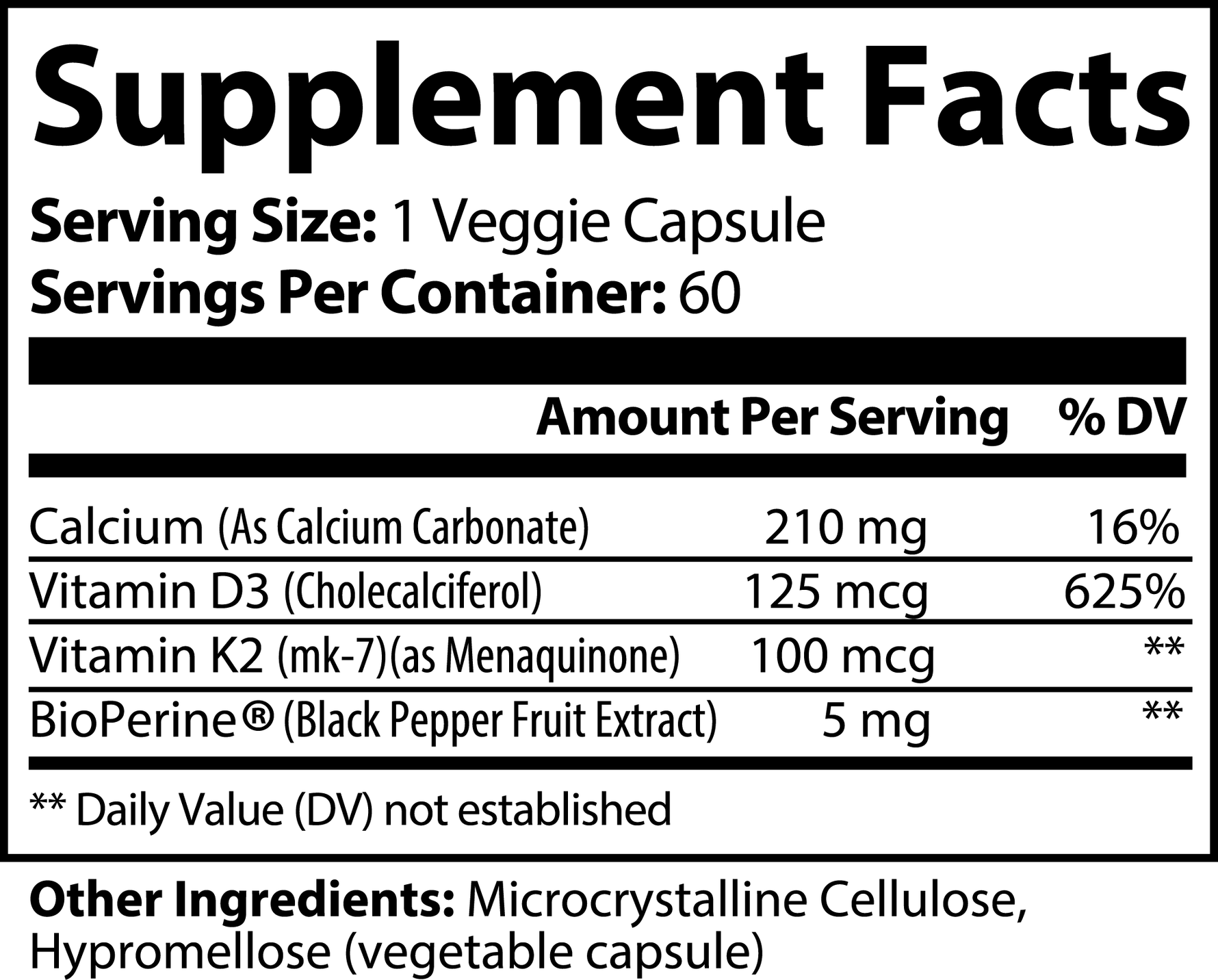 Bone & Heart Support Vitamin K2 + D3-AMAZON FACTORY