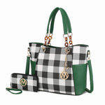 Bonita Checker Tote Bag & Wallet - AMAZON FACTORY