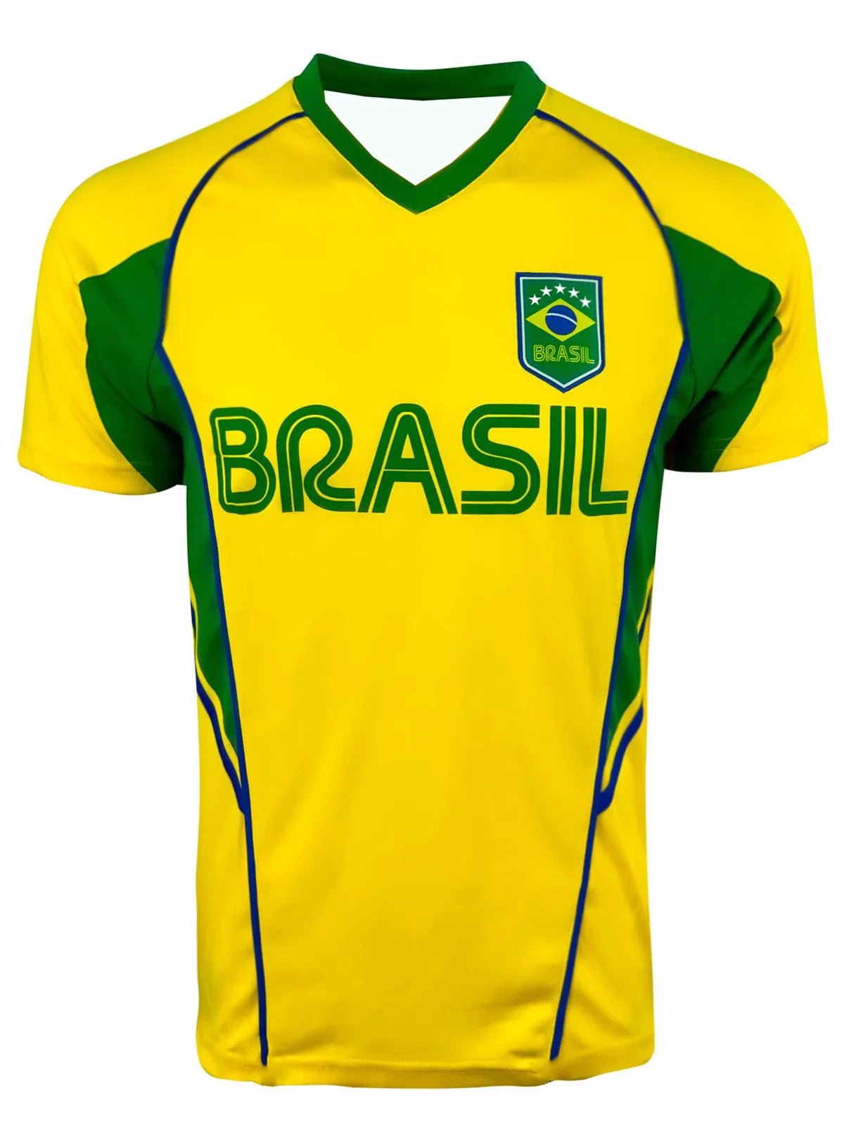 Brazil National Soccer Team Sport Jersey Top Loose Fast Drying Breathable Short Sleeved Summer New Men's Outdoor Fitness T-shirt-AMAZON FACTORY