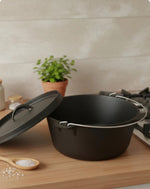 Cast Iron Dutch Oven Stock Pot-Black-AMAZON FACTORY