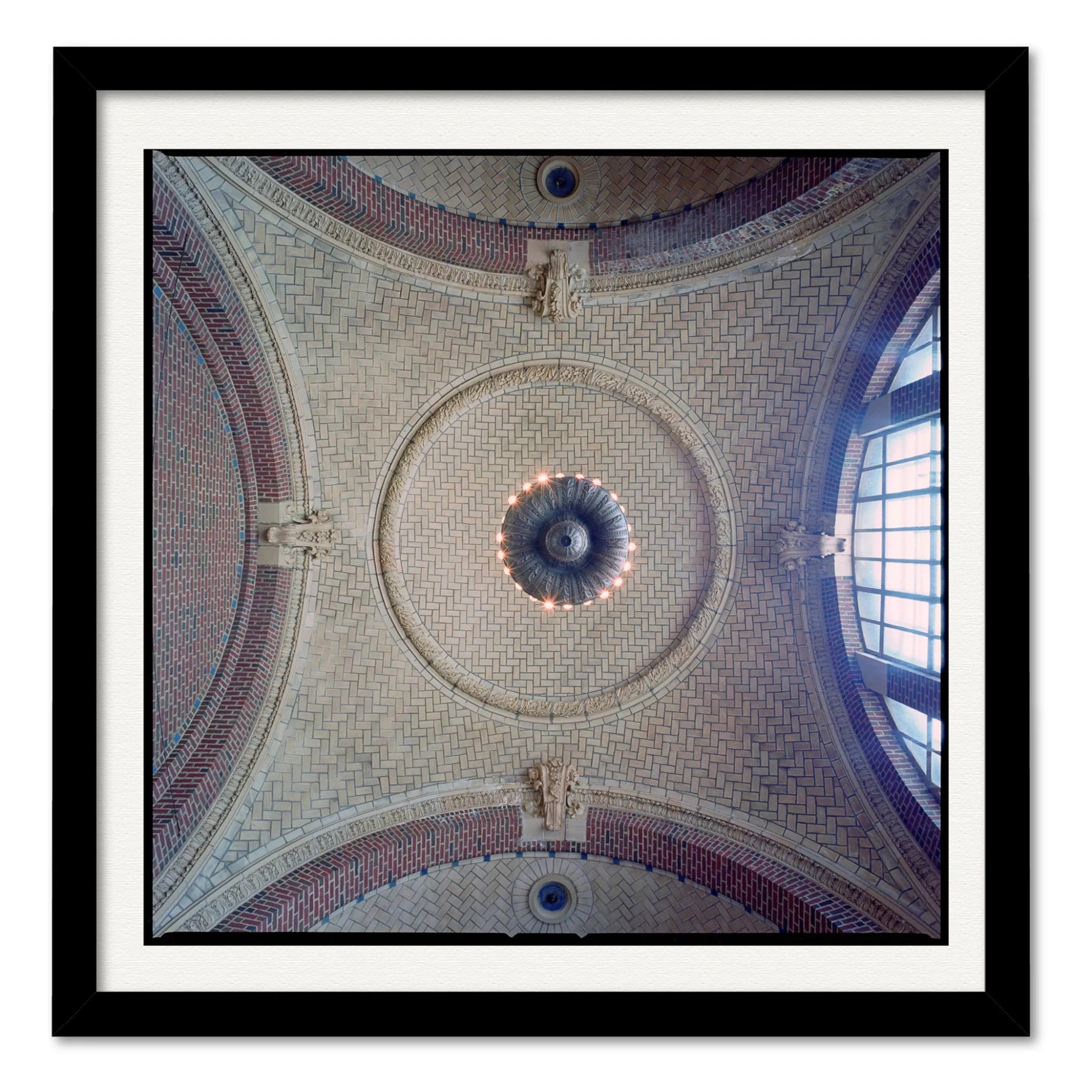 Courtside Market Grand Central - Interior Ceiling Framed Canvas-AMAZON FACTORY