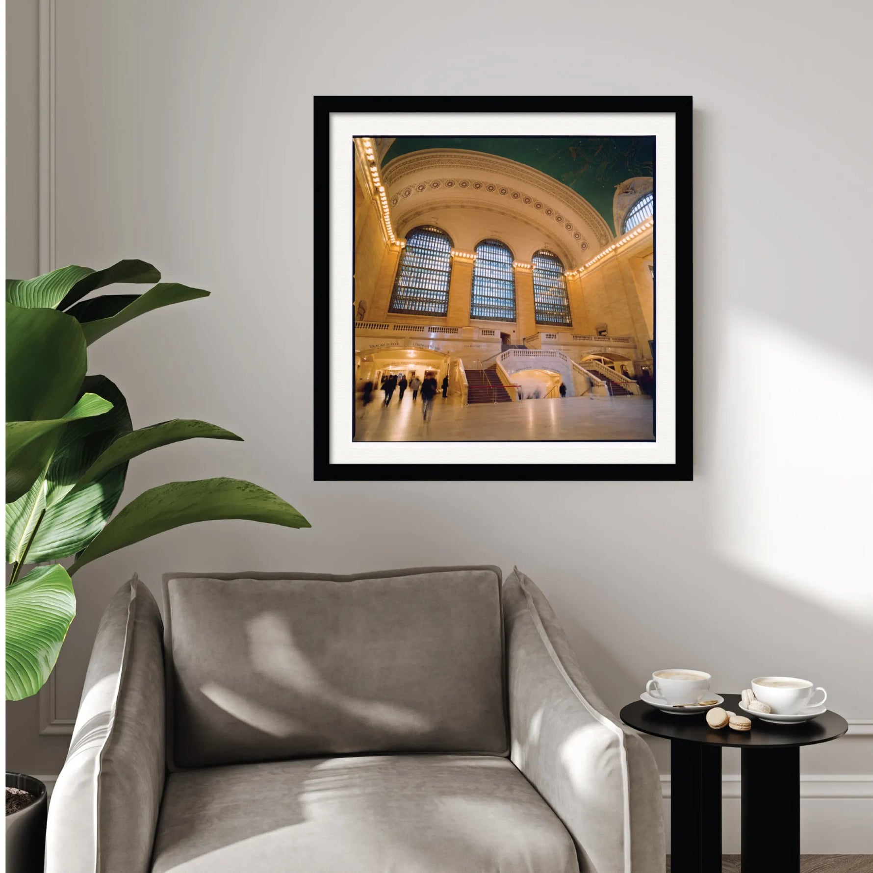 Courtside Market Grand Central - Main Concourse Staircase Framed Canvas - AMAZON FACTORY