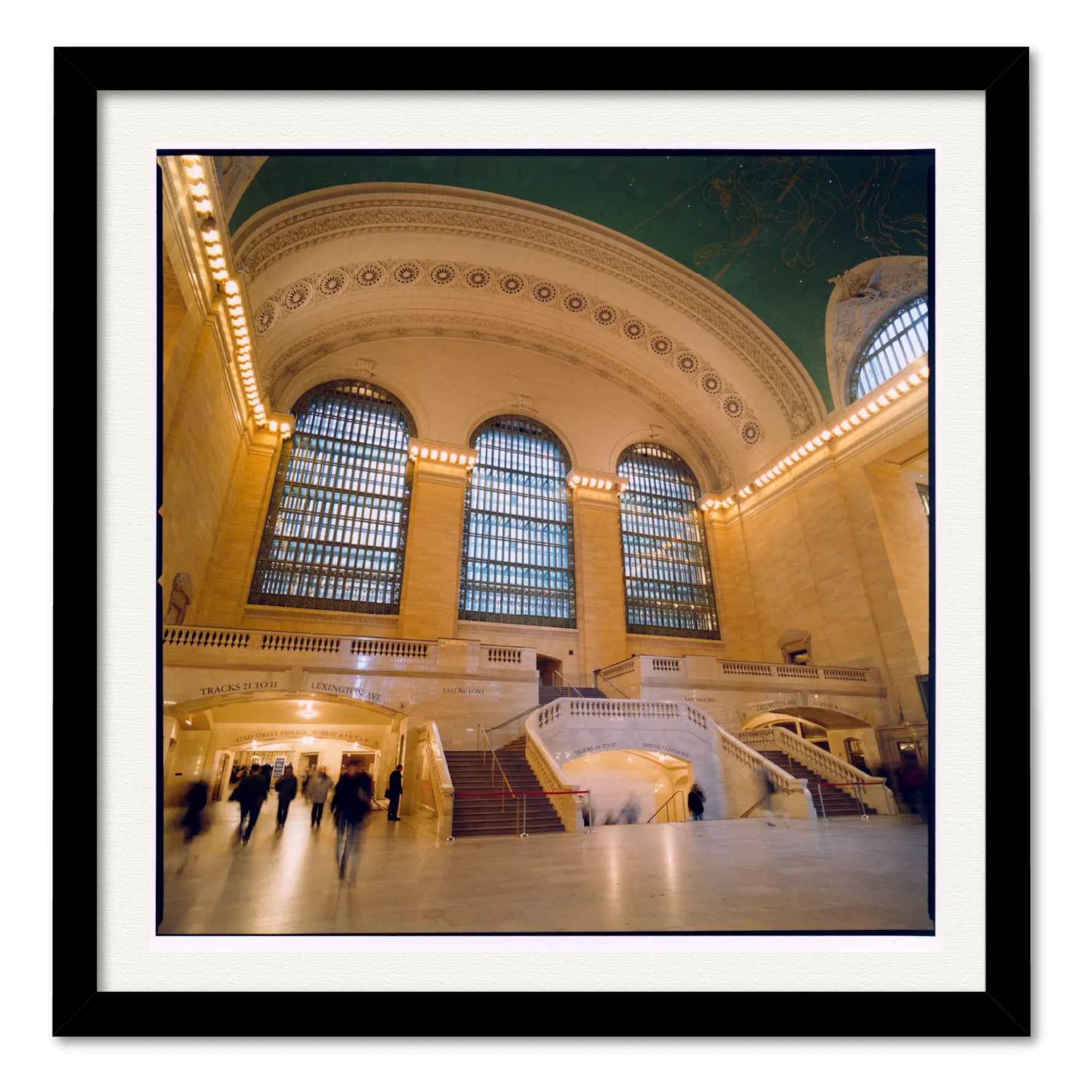 Courtside Market Grand Central - Main Concourse Staircase Framed Canvas - AMAZON FACTORY