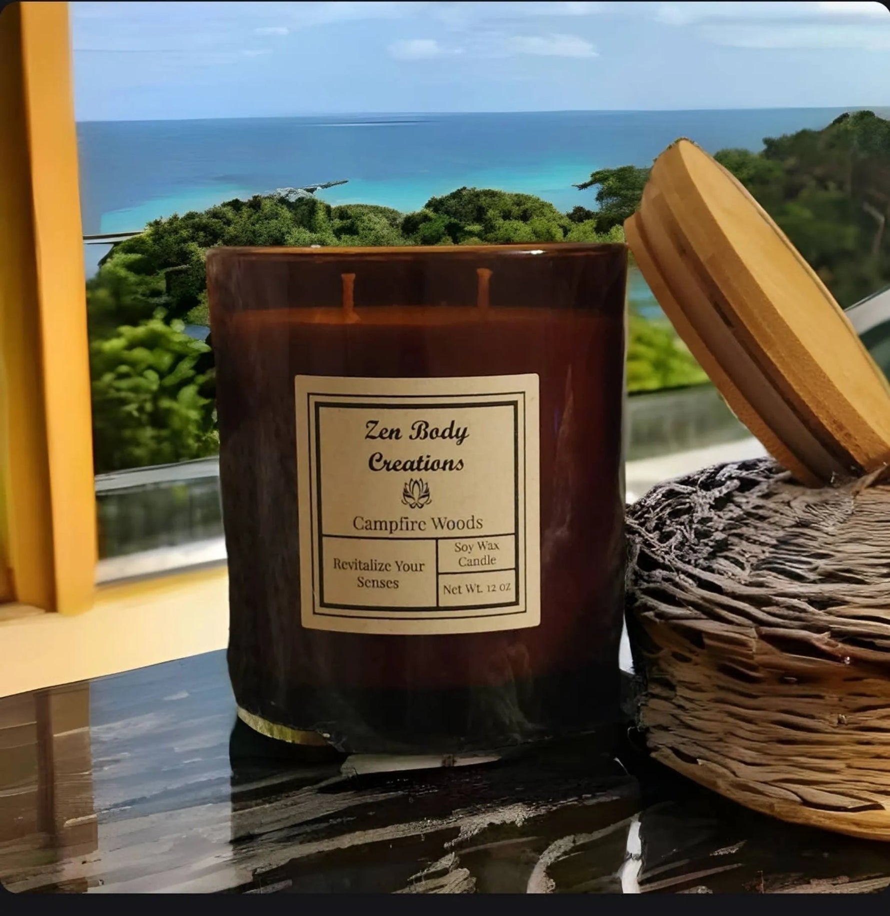 Cozy Amber Jar Soy Candle-AMAZON FACTORY