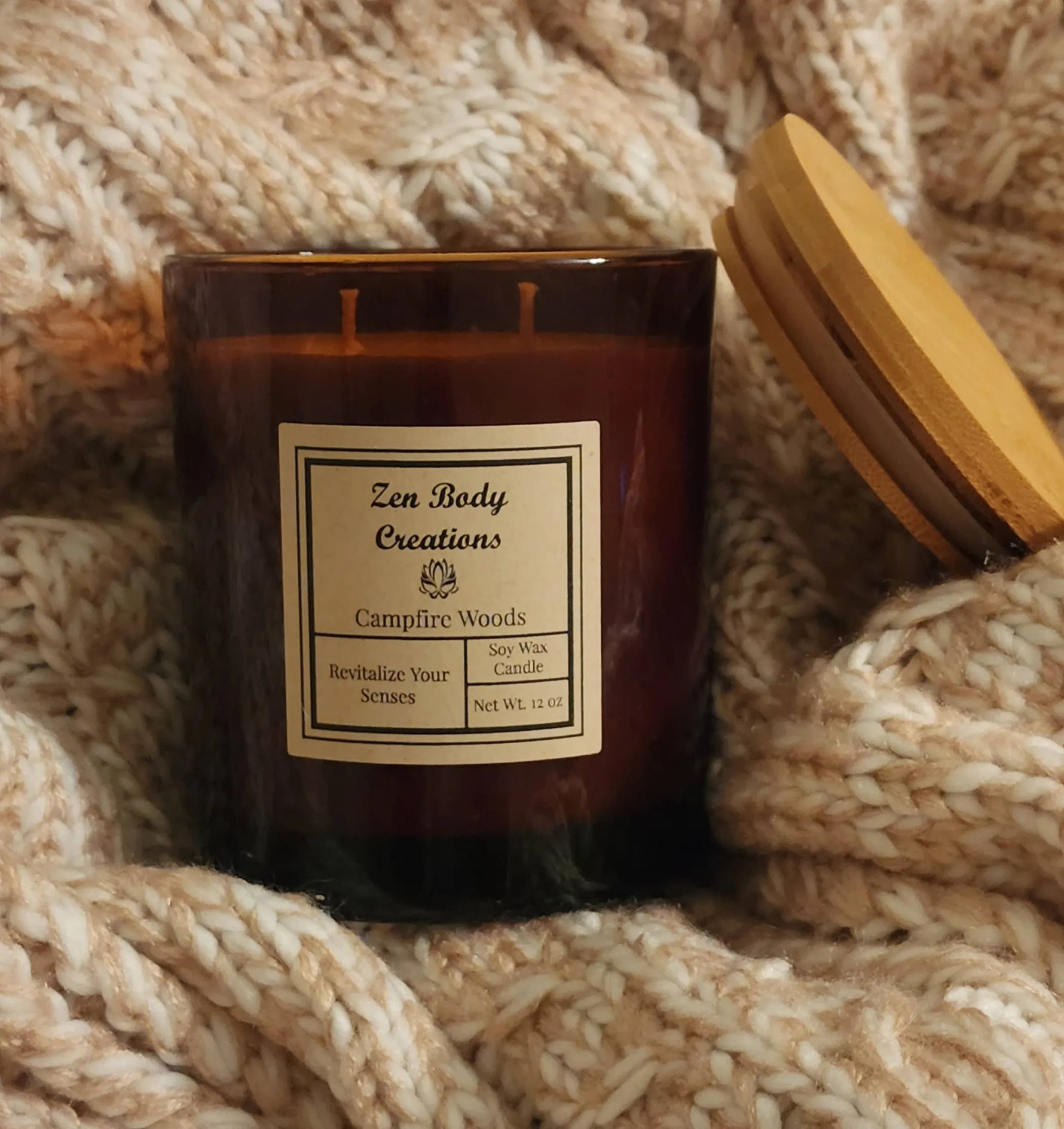 Cozy Amber Jar Soy Candle-AMAZON FACTORY