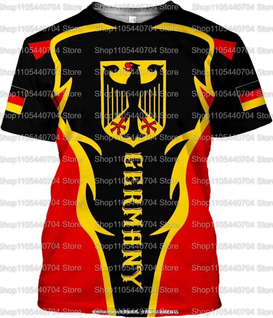 Germany National Team Eagle Crest Soccer Jersey Quick Dry Breathable Fabric for Workout Outdoor Sports Running Daily Wear-AMAZON FACTORY