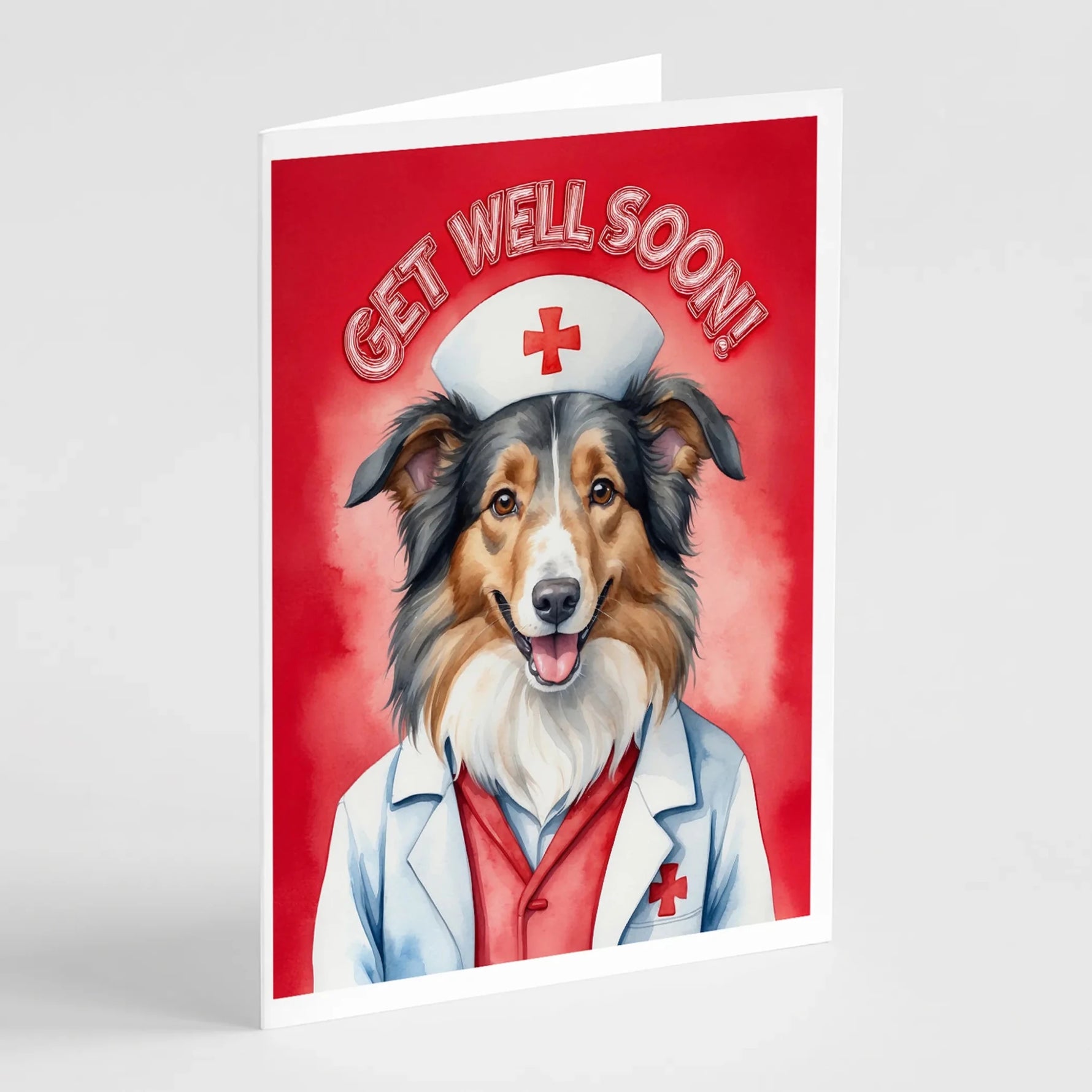 Get Well Soon Greeting Cards - Size: 5X7 | Pack Of: 1 | Collection name: Get well soon-AMAZON FACTORY