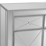 Glamorous Mirrored Bling Two Door Storage Accent Cabinet-AMAZON FACTORY