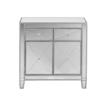 Glamorous Mirrored Bling Two Door Storage Accent Cabinet-AMAZON FACTORY