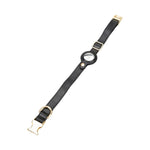 Golden Leather Dog Collars with *Apple Air-Tag Slot|*Apple Airplay devices are not included with the collar.-AMAZON FACTORY