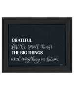 Grateful For Everything Black Framed Print Wall Art-AMAZON FACTORY
