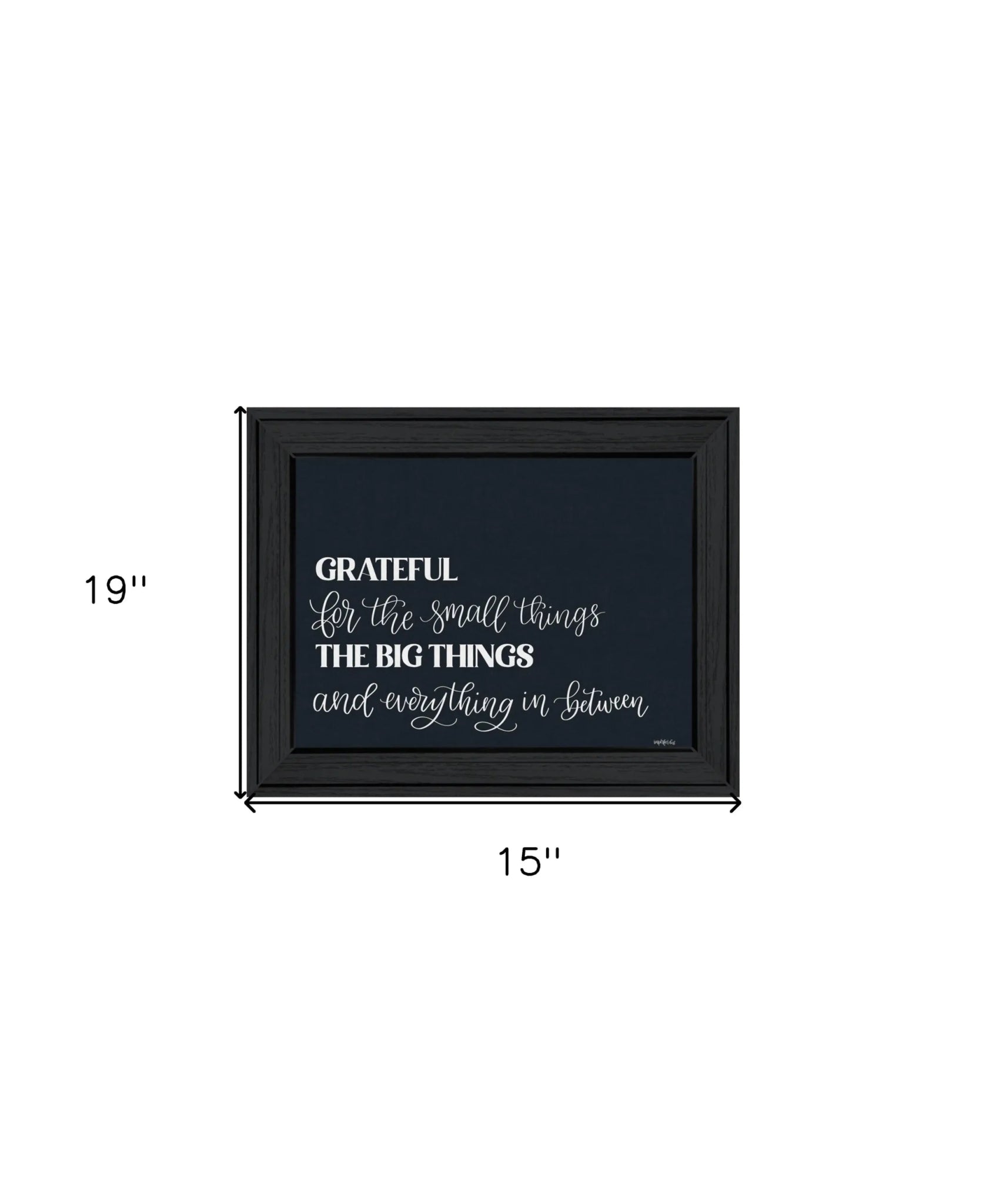 Grateful For Everything Black Framed Print Wall Art-AMAZON FACTORY