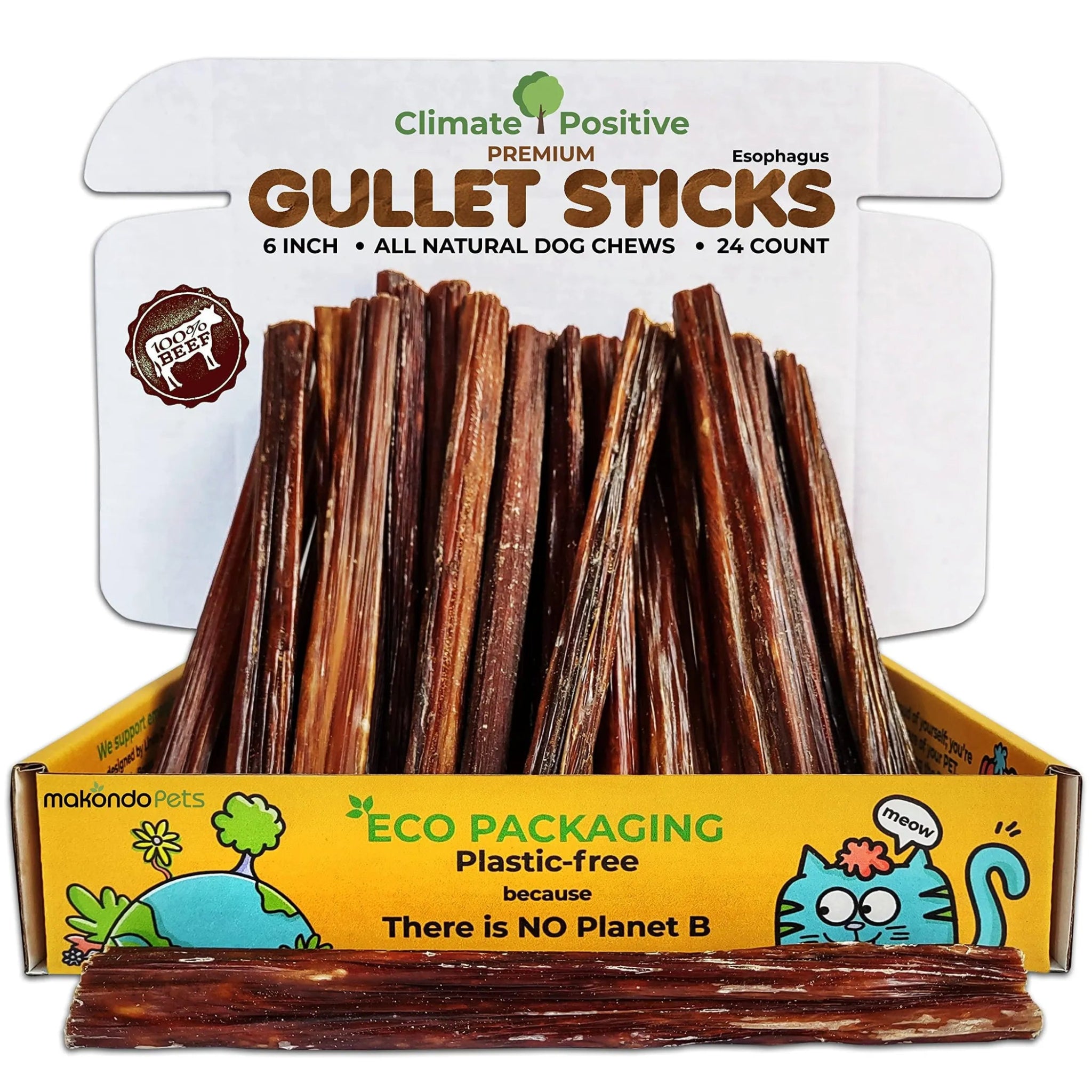 Gullet Sticks 100% Natural Beef Esophagus Dog Chews-AMAZON FACTORY
