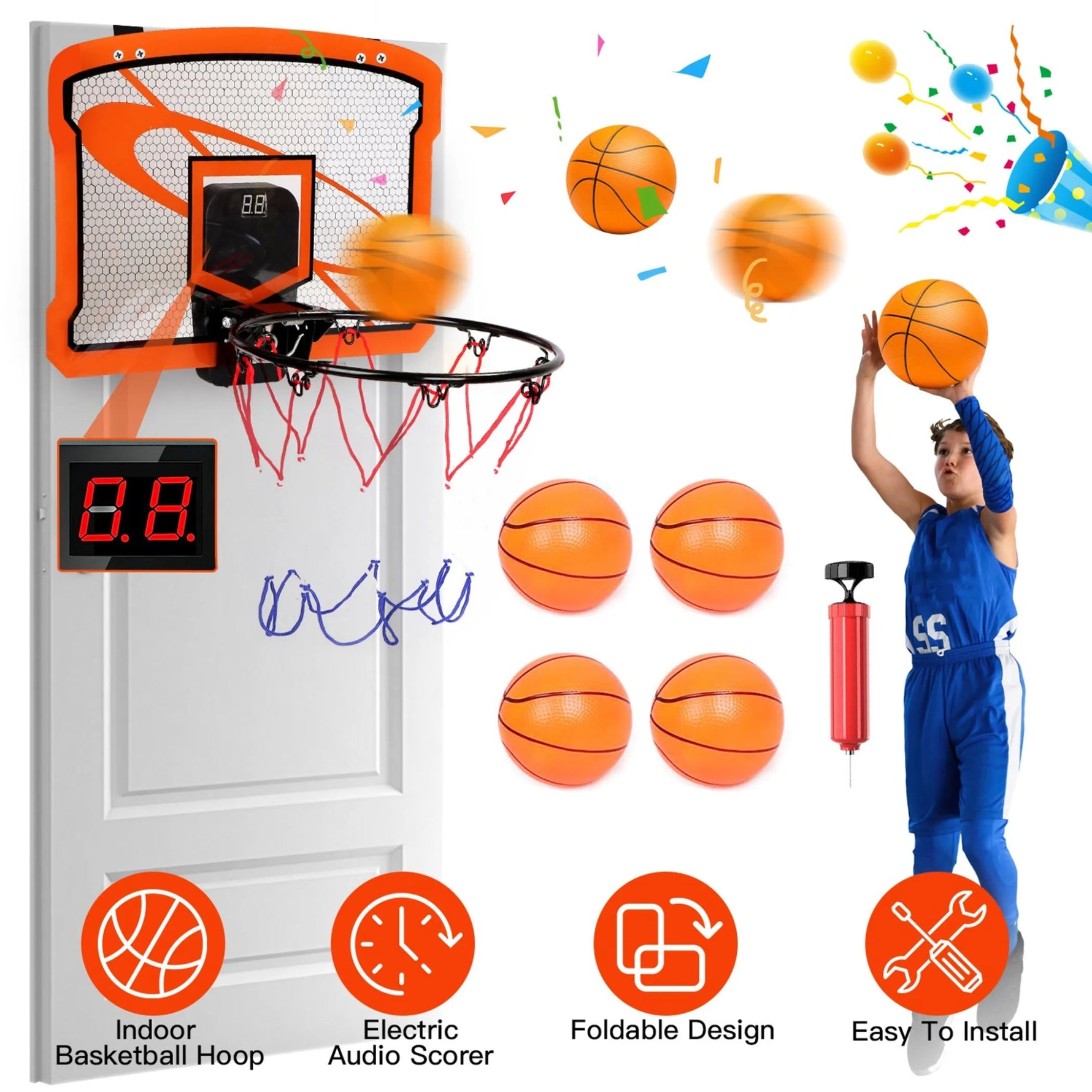 Indoor Mini Basketball Hoop Set - AMAZON FACTORY