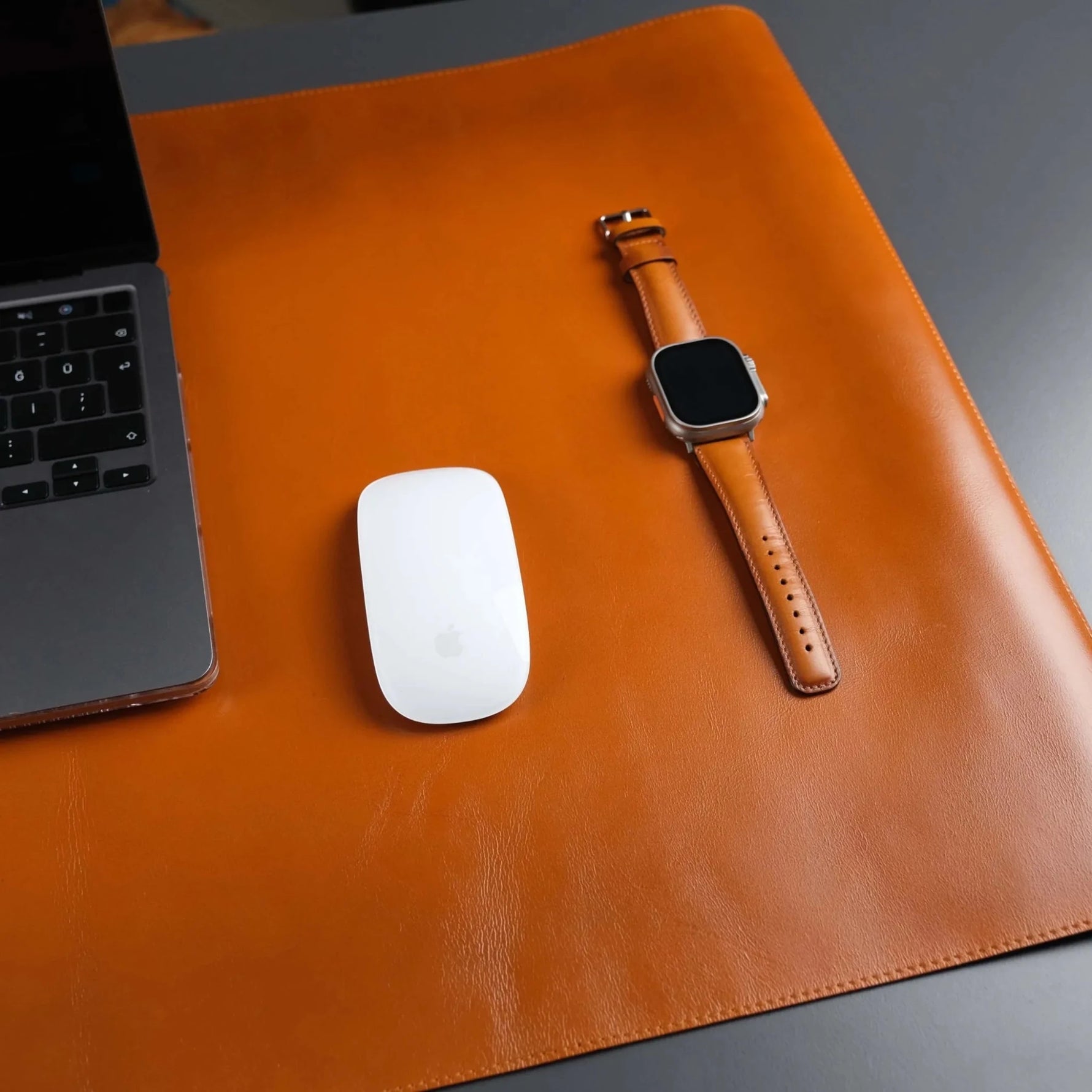 Jersey Tan Leather Desk Pad for Office and Home-AMAZON FACTORY