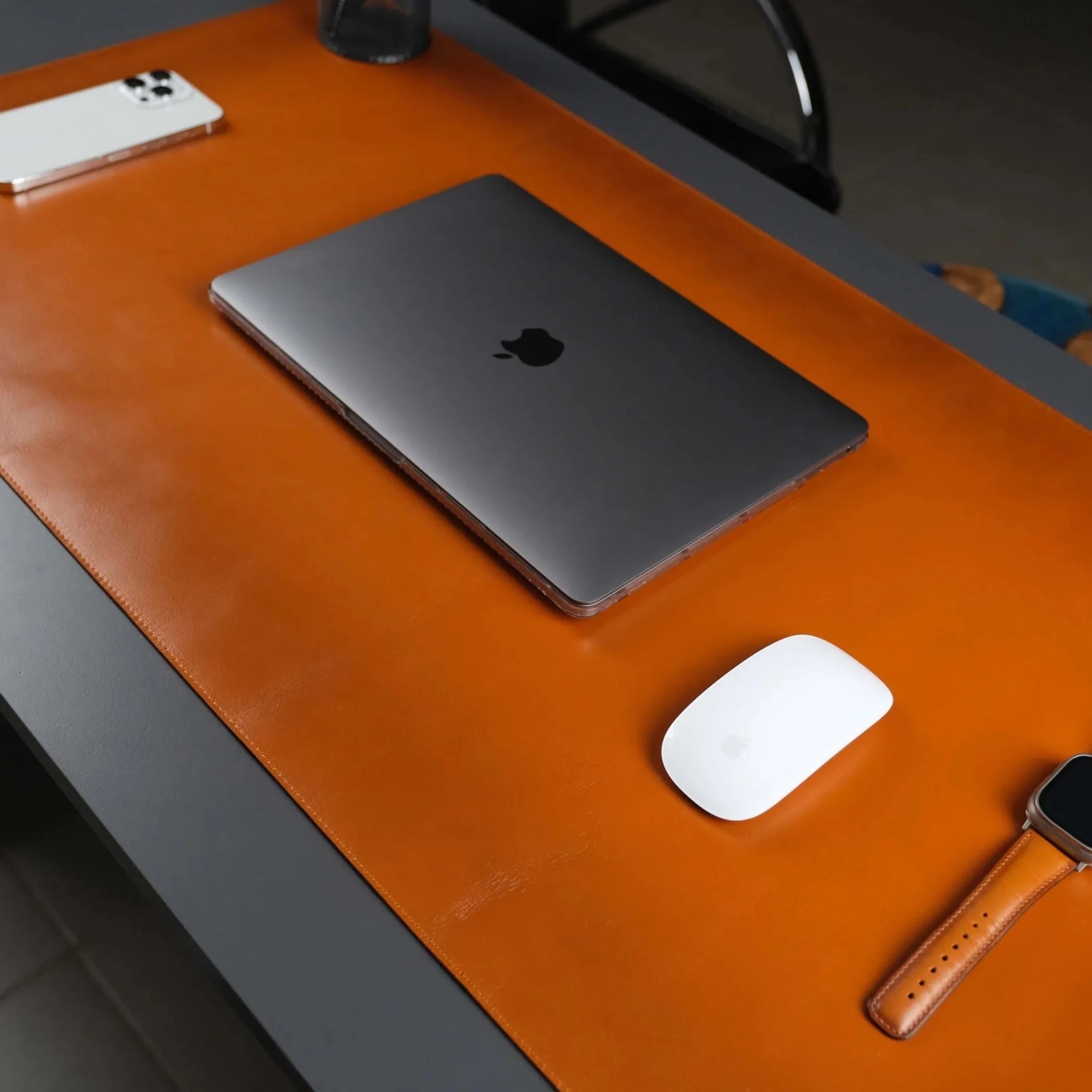 Jersey Tan Leather Desk Pad for Office and Home-AMAZON FACTORY