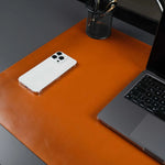 Jersey Tan Leather Desk Pad for Office and Home-AMAZON FACTORY