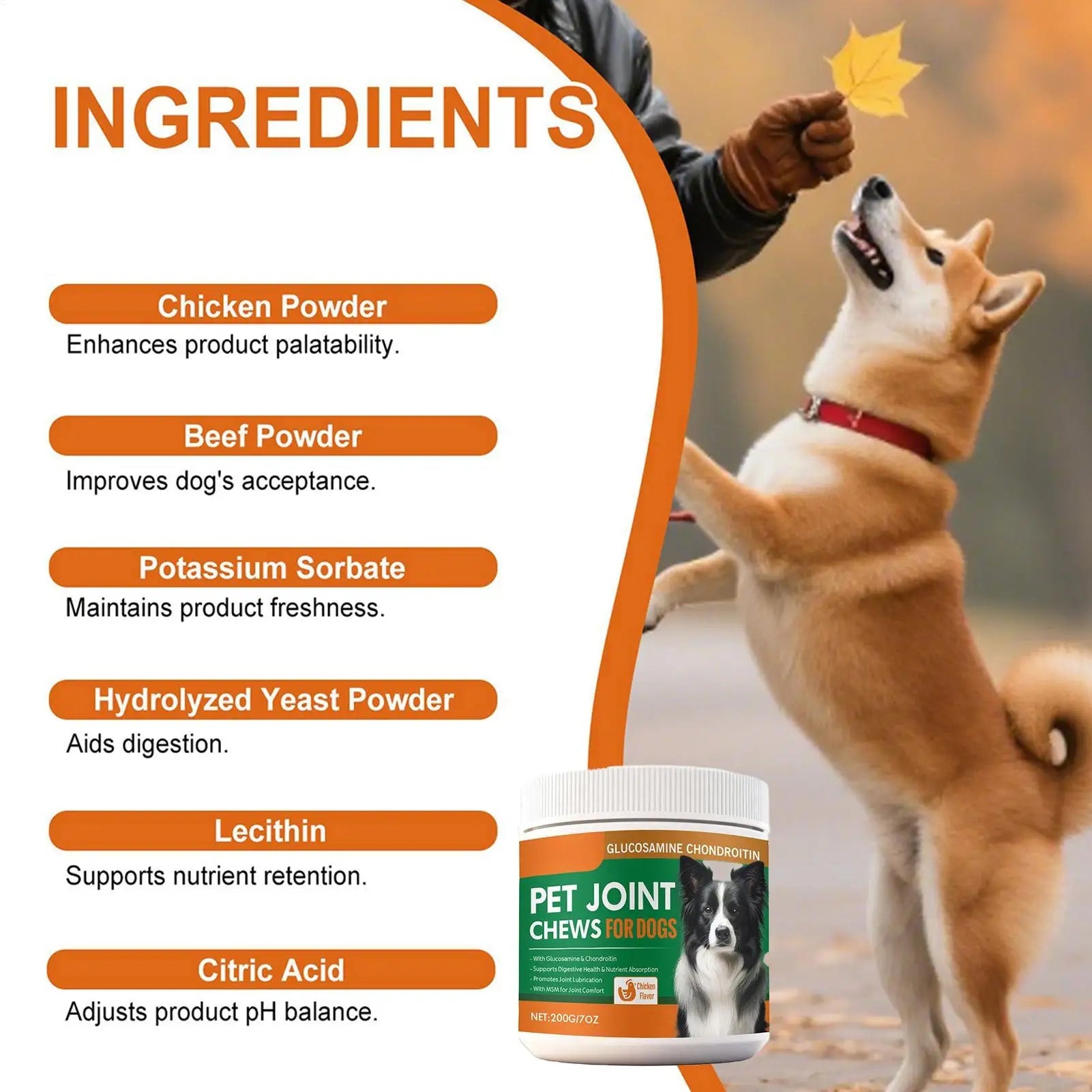 Joint Supplement For Dogs Chewable Pill 100 - piece Dog Hip & Joint Care For Home Travel Daily Care Digestive Absorption Pet - AMAZON FACTORY