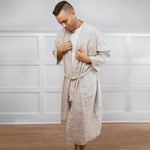 Melange Linen Bathrobe-AMAZON FACTORY