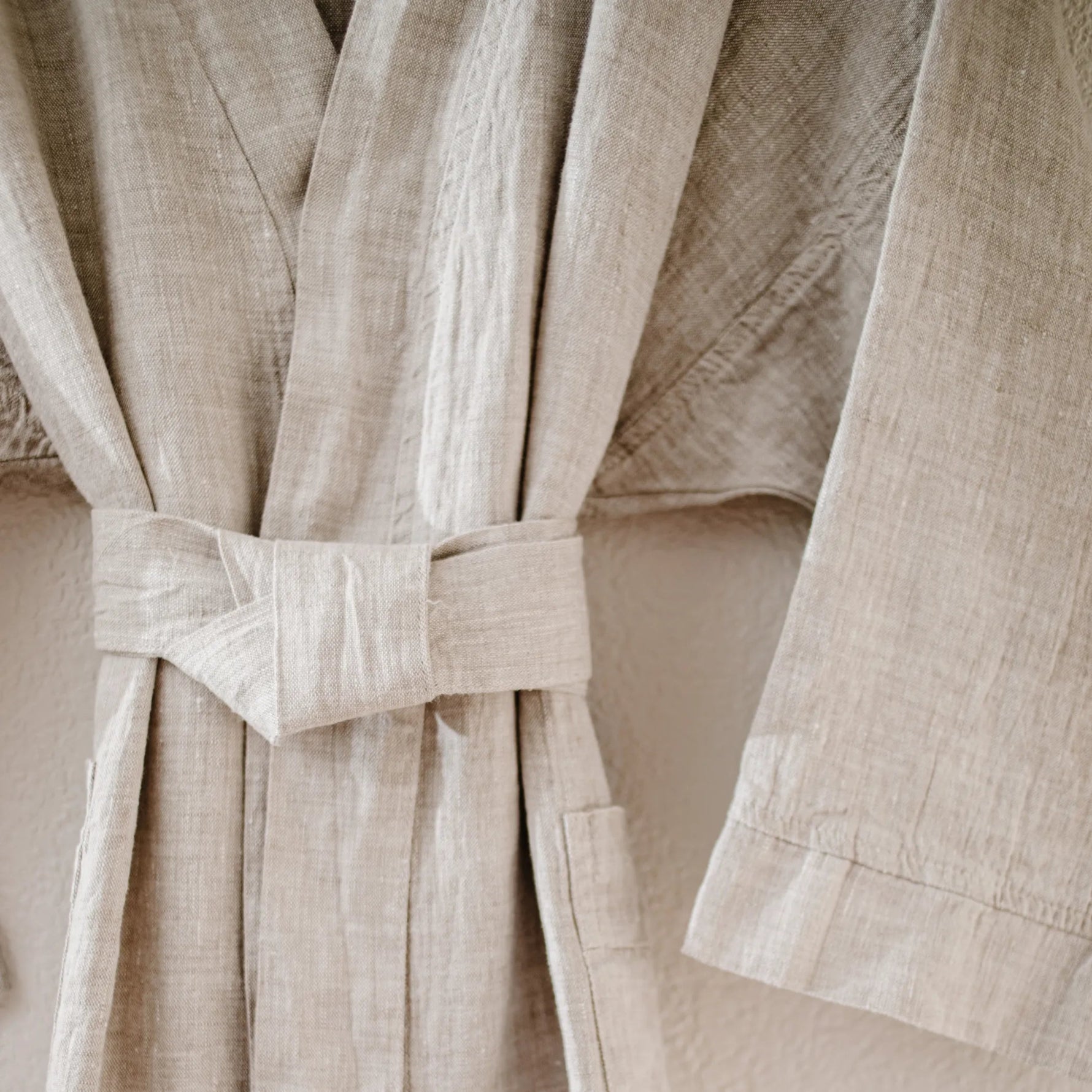 Melange Linen Bathrobe-AMAZON FACTORY