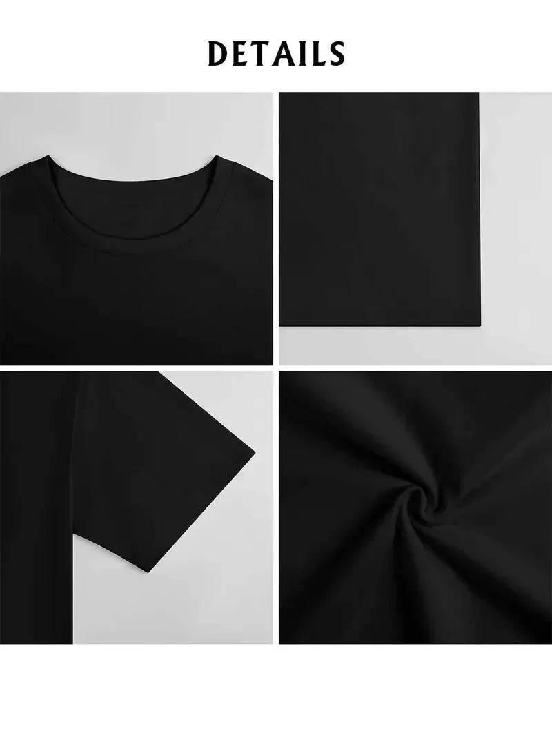 Men's 100% Cotton Large Size Short-sleeved T-shirt, Tshirts Oversized, Christmas T Shirts, Tshirts for Men Clearance Sale-AMAZON FACTORY