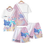 Men's Suits Anime Blue Archive Takanashi Hoshino 3D Print T-Shirts Shorts 2 - Piece Sets Tracksuits Oversized Outfits Man Clothing - AMAZON FACTORY