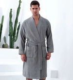 Men's Turkish Cotton Terry Kimono Bathrobe-AMAZON FACTORY