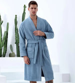 Men's Turkish Cotton Terry Kimono Bathrobe-AMAZON FACTORY
