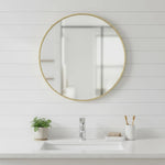 Metal Round Framed Bathroom Vanity Mirror - AMAZON FACTORY