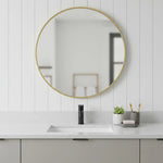 Metal Round Framed Bathroom Vanity Mirror - AMAZON FACTORY