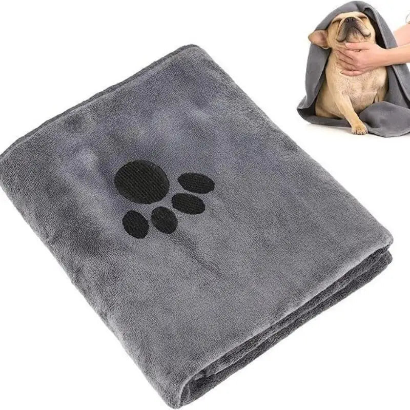 Microfiber Pet Bath Towel Embroidered Super Soft Absorbent Towel For Dogs Cat Grooming Supplies - AMAZON FACTORY