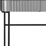 Mirrored Glass and Stainless Steel Two Drawer Vanity Table-AMAZON FACTORY