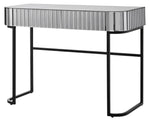 Mirrored Glass and Stainless Steel Two Drawer Vanity Table-AMAZON FACTORY
