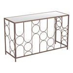 Mirrored Glass and Steel Frame Console Table-AMAZON FACTORY