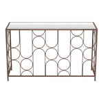 Mirrored Glass and Steel Frame Console Table-AMAZON FACTORY