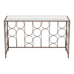 Mirrored Glass and Steel Frame Console Table-AMAZON FACTORY