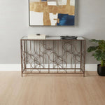 Mirrored Glass and Steel Frame Console Table-AMAZON FACTORY