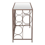 Mirrored Glass and Steel Frame Console Table-AMAZON FACTORY