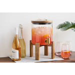 Modern Manor Wood & Glass Drink Dispenser by Twine Living - AMAZON FACTORY